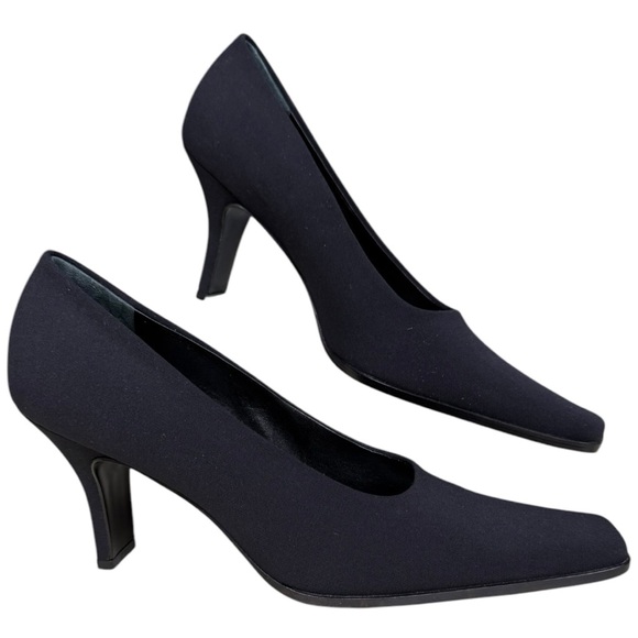 Prada Black Neoprene Square Toe Pumps Heels, Size 37 - Picture 14 of 14